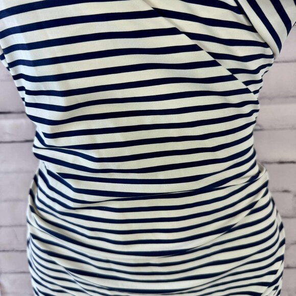 Kona Sol Navy & White Striped One-Piece Swimsuit – Size XL - Picture 2 of 11